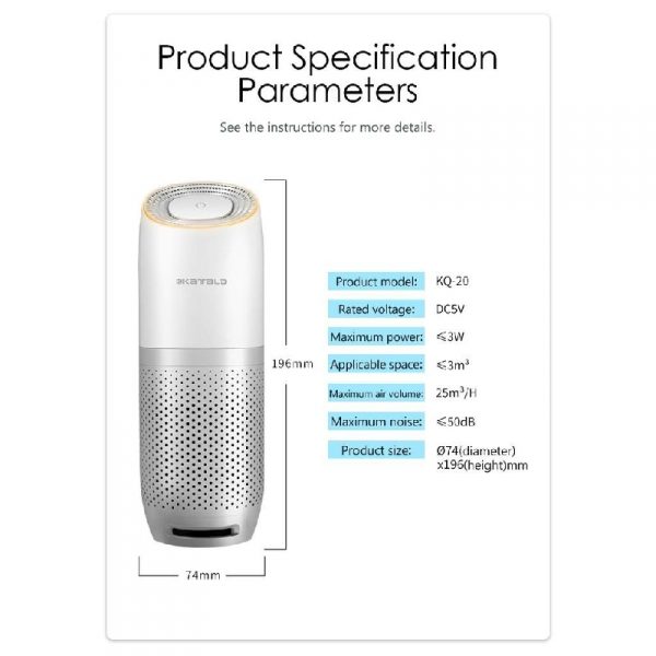 Air Purifier เครื่องฟอกอากาศ ในรถ