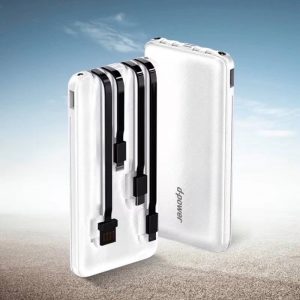 Power Bank Dpower 10000 mAh GC100 4 in 1 พาวเวอร์แบงค์ แบตมือถือ แบตสำรองแท้ แบตเตอรี่สำรอง