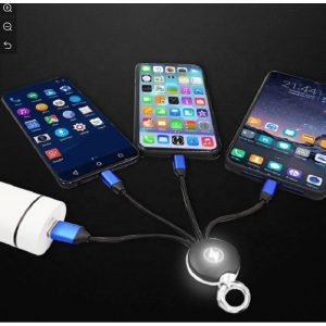 4 In 1 Mobile Charging Cable With Light Up Logo