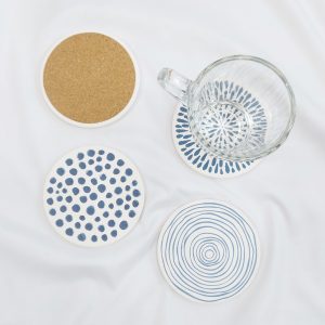 จานรองแก้วดูดน้ำ แผ่นหินรองแก้วน้ำ (Ceramic Coaster)
