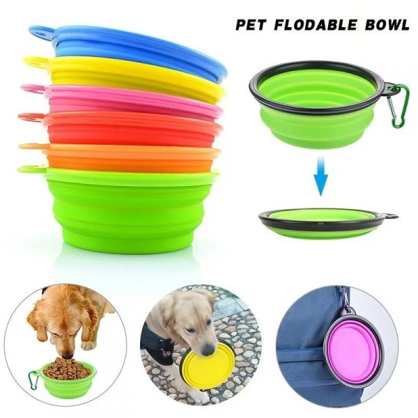 Pet Flodable Bowl ชามอาหารสุนัข พับเก็บได้