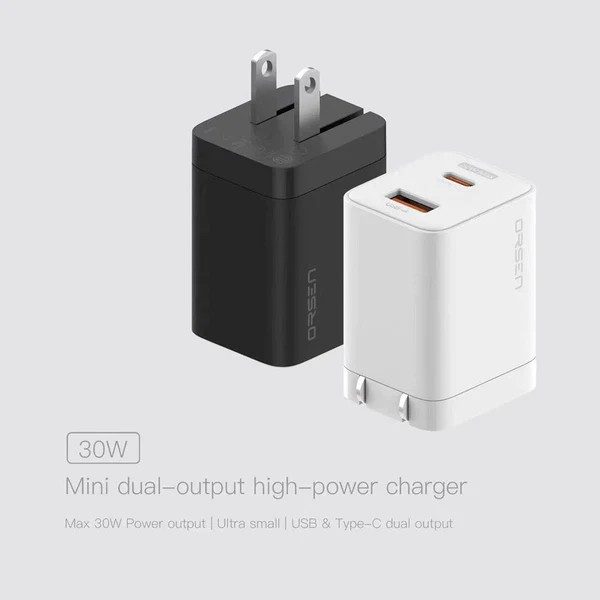 หัวชาร์จเร็ว Adapter 2 Ports (1USB+1Type-C) Charger ORSEN (30W,C10)